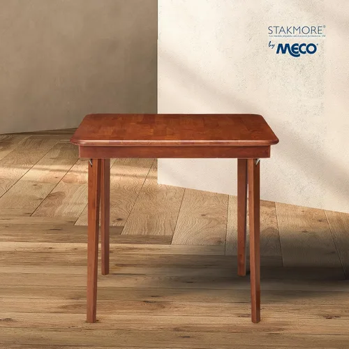 Vista 8 de Stakmore - Mesa plegable clásica de madera con borde recto, 32 pulgadas Cereza