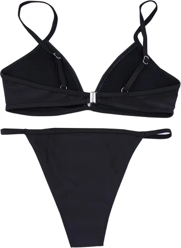 Vista 68 de AIBEARTY Traje de baño de dos piezas con estampado de calaveras para mujer, conjunto de bikini triangular de corte alto para fiesta, festival