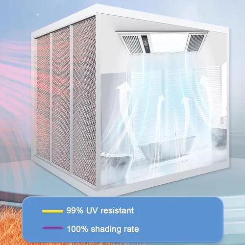Vista 5 de Película reflectante de protección solar de privacidad no adhesiva, tinte total para ventana, bloqueo solar, aislamiento acústico, resistente al