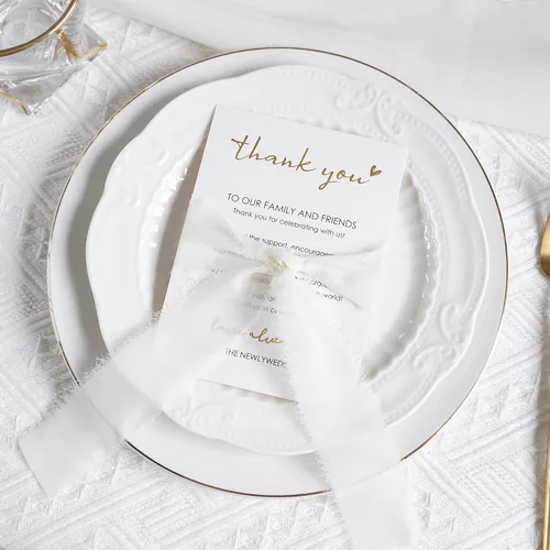 Vista 13 de HUIHUANG Tarjetas de agradecimiento de boda, 50 tarjetas de lugar para colocar la mesa, tarjetas de lugar para recuerdos de boda, recepciones Floral