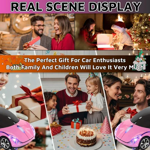 Vista 6 de Ratón inalámbrico rosa para coche, 2.4G inalámbrico con receptor USB, ratón óptico para PC, portátil, tableta, Win XPVista7ME2000Mac OS Mouse rosa