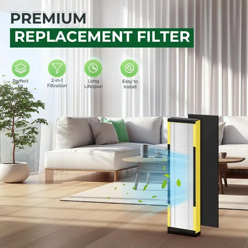 Vista 2 de CHIVALZ FLT4825 Filtro B de repuesto para filtro de repuesto FLT4825 HEPA, compatible con purificador de aire AC4825 AC4300 AC4800 AC4900 AC4850, 2