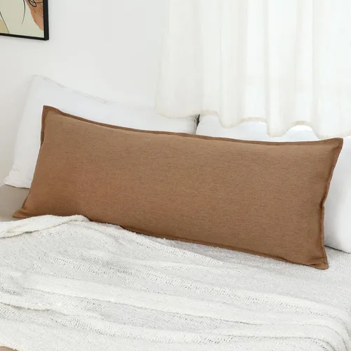 Vista 16 de LIGICKY Juego de 2 fundas de almohada de lino neutro de 18 x 18 pulgadas, fundas de almohada decorativas de color marrón caqui para sala de estar
