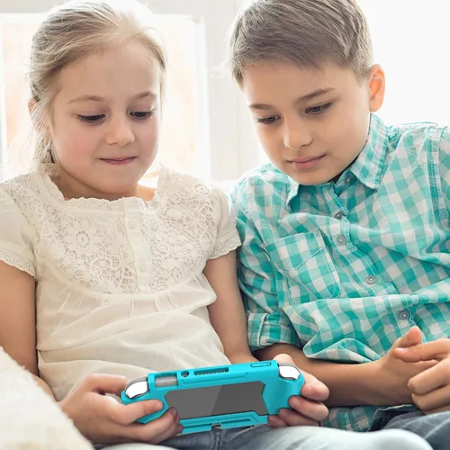 Vista 5 de Switch Lite - Funda protectora compatible con Nintendo Switch Lite, Kmasic de protección resistente de cuerpo completo, protector de pantalla