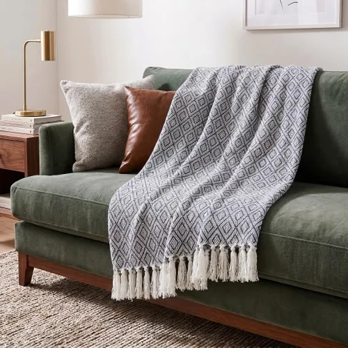 Vista 19 de Americanflat Manta de algodón suave y transpirable de 50 x 60 pulgadas, para sofá, cama, silla, mantas decorativas perfectas para el hogar