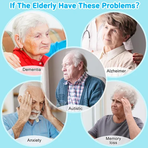 Vista 3 de Manta para ansiedad con demencia para personas mayores: Actividades contra el Alzheimer, productos táctiles para pacientes mayores, regalos