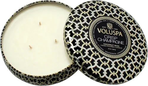Vista 2 de Maison Noir Collection - Vela de lata de 3 mechas, champán crujiente por Voluspa para unisex, vela de 12 onzas