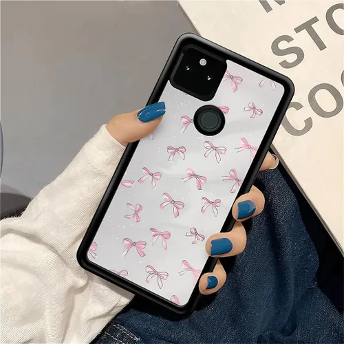 Vista 139 de Compatible con Google Pixel 4A 5G Mobile Case Creative Acrylic Panel trasero Silicona Protección Grip especialmente diseñado para Google Pixel 4A 5G