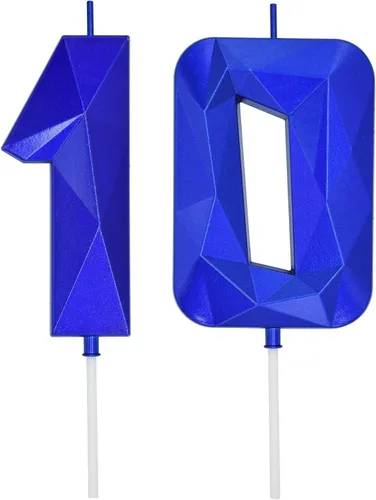 Vista 82 de DERVENTA Vela Grande de Cumpleaños Número 3D Verde Luminoso de 3.7 Pulgadas Celebración de Fiesta Aniversario Decoración Adorno para Pastel 1 Pieza