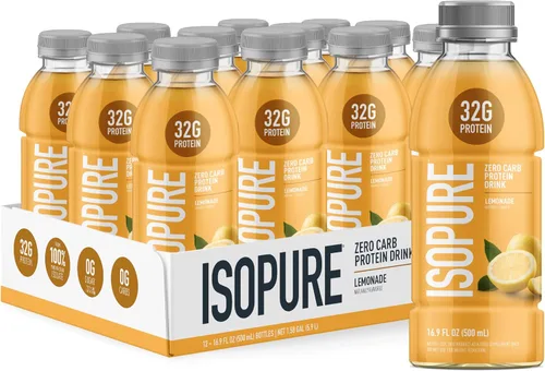 Vista 14 de Isopure Zero Carb 32g Proteína Transparente Lista para Beber, Aislado de Proteína de Suero, Ponche Alpino, 12 Paquetes (El empaque puede variar)