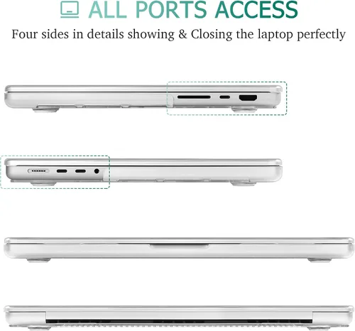 Vista 4 de May Chen Compatible con M4 MacBook Pro de 16 pulgadas A3403 Max A3186, M3 A2991 M2 A2780 M1 A2485 Pro Max versión 2024-2021, carcasa rígida