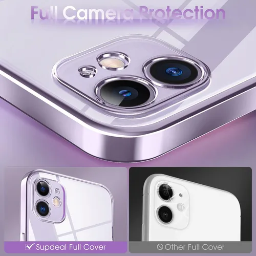 Vista 410 de Supdeal Funda cristalina transparente para iPhone 11, [No se amarillea] [Protección de la cámara] [Probado contra caídas de grado militar] Funda