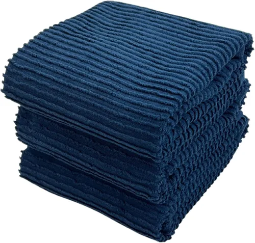 Vista 24 de Serafina Home Toallas de cocina de tamaño grande de color sólido negro: paño de 100 % algodón suave para limpieza y secado absorbente, con ribete