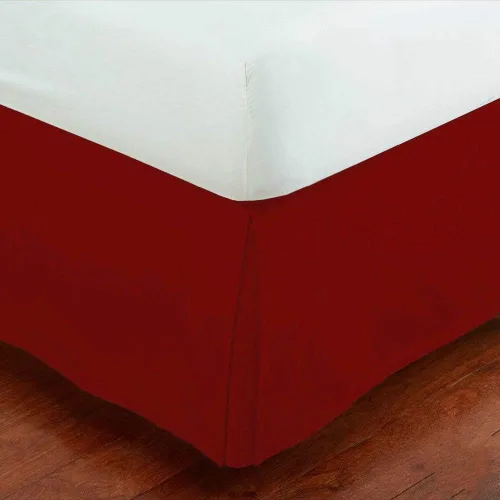 Vista 4 de Fancy Collection Falda de Cama de Fácil Cuidado de Microfibra con Caída Sólida Nueva (Rosa Intenso, Individual)