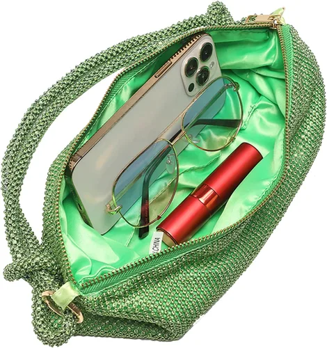 Vista 7 de LETODE Bolso de mano de lujo con borlas para mujer, bolso de mano de imitación para boda