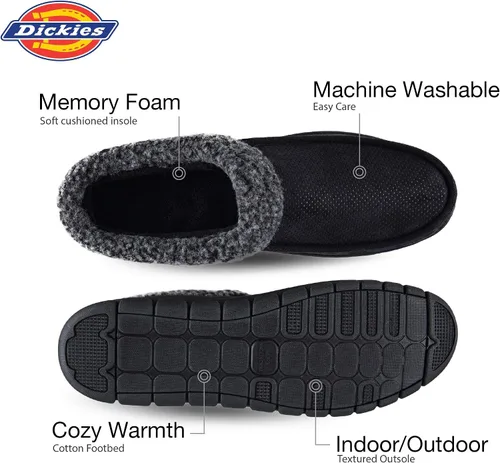 Vista 3 de Dickies Pantuflas de espuma viscoelástica con espalda abierta para hombre con suela interiorexterior