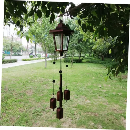 Vista 2 de Uonlytech Solar viento carillón luz jardín estaca luces solares lámpara decorativa al aire libre