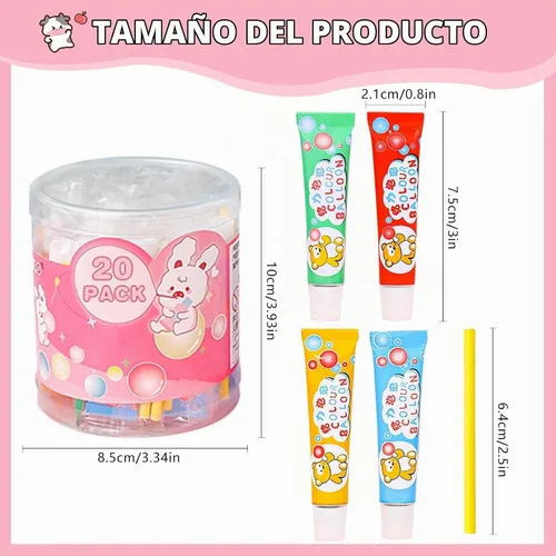 Vista 3 de 20 piezas de burbujas de plástico soplar burbujas de plástico grandes globos de burbujas para escuelas fiesta regalo de cumpleaños