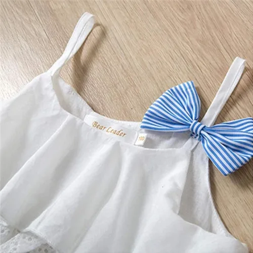 Vista 3 de Hipea Ropa de verano para bebés y niñas pequeñas, camisola con volantes, lunares y pantalones cortos casuales, ropa para recién nacida