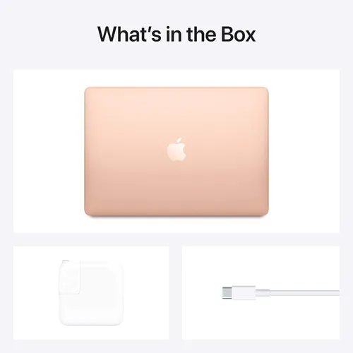 Vista 6 de Apple MacBook Air de finales de 2020 con chip Apple M1, 13 pulgadas, 8 GB Dorado