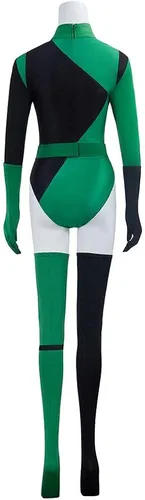 Vista 5 de BYHai Shego - Disfraz de cosplay de Shego, disfraz de Halloween sexy, disfraz de súper villano para adultos y mujeres