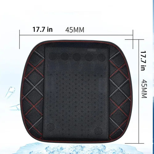 Vista 7 de Enfriador de asiento de automóvil con puerto USB ventilado con función de arranque y parada automática, cojín de asiento de automóvil para todos