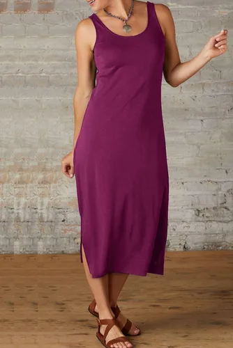 Vista 2 de Fair Indigo Vestido midi orgánico sin mangas para mujer