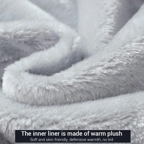 Vista 7 de Machlab - Sudadera con capucha, de forro polar para hombre, con cremallera completa, abrigo grueso cálido de lana