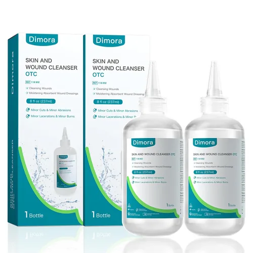 Vista 12 de Dimora Limpiador Antiséptico Portátil de Primeros Auxilios, Limpiador Antimicrobiano de Piel y Heridas de Venta Libre para Cortes, Abrasiones