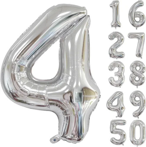 Vista 339 de Globos gigantes de helio de aluminio de 40 pulgadas, color negro, globos digitales grandes del número 0 para decoración de fiesta de cumpleaños