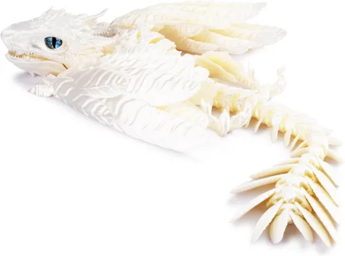 Vista 13 de Guwewu Wyvern Emplumado, Dragón Fidget Articulado Impreso en 3D - Azurewing