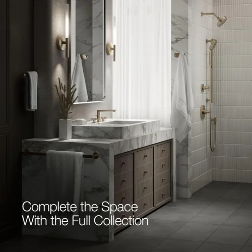 Vista 10 de KOHLER K- 73060-3-BV COMPOSED™ WIDESPREAD GRIFO CRUZADO, Bronce cepillado vibrante