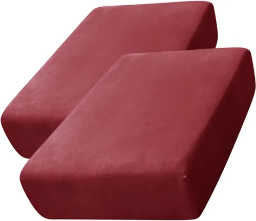 Vista 68 de CONRUSER Funda de cojín elástica de terciopelo suave, funda de cojín de felpa de terciopelo suave, fundas de sofá, protector de muebles con parte