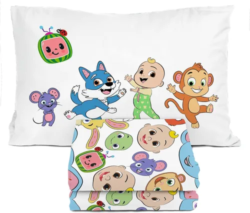 Vista 24 de Juego de sábanas para niños Sunny Side Up incluye sábanas y funda de almohada - 100% ropa de cama de microfibra y decoración para la habitación Azul