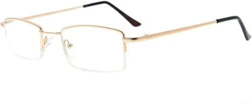 Vista 12 de Eyekepper Anteojos de lectura con bisagras de resorte con puente de titanio de memoria flexible para hombres y mujeres (negro, +0.50)