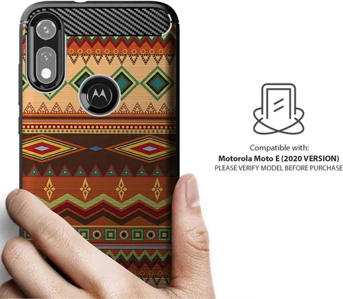 Vista 2 de CasesOnDeck - Funda compatible con Motorola Moto E (2020), diseño delgado, flexible, elegante, de protección contra golpes, funda de poliuretano