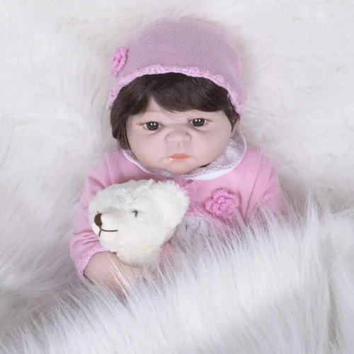 Vista 7 de Memory Aids - Muñeca Reborn de silicona completa de simulación de muñeca bebé de 22 pulgadas C01