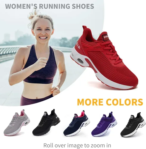 Vista 6 de Women Air Athletic Running Shoes - Air Cushion Shoes for Womens Mesh Sneakers Fashion Tennis Breathable Walking Gym Work Shoes