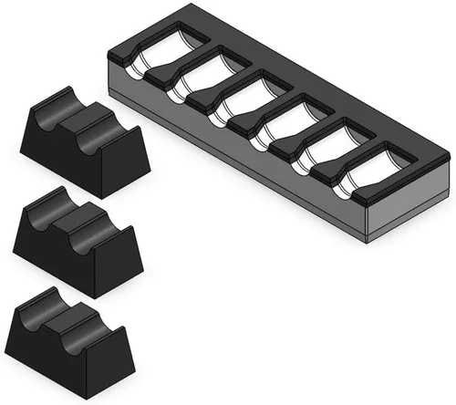 Vista 13 de MagAttach Organizadores de Extensión de Dados (1/2", Negro/Negro)