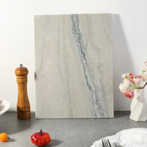 Vista 8 de Tabla de cortar de granito para cocina, tabla grande de quesos de losa de mármol de 16 x 12 pulgadas, tabla de servir rectangular para hornear