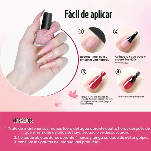 Vista 7 de OpenLive - Juego de 12 esmaltes de uñas con 10 combinaciones de colores, 2 esmaltes base y de capa superior, esmalte de uñas de secado rápido