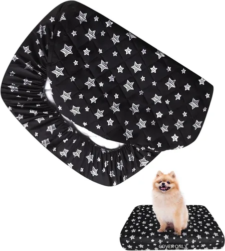 Vista 24 de Fundas impermeables de repuesto para cama de perro, lavables y fáciles de quitar, funda acolchada silenciosa para cama de mascotas, bonito estampado
