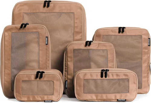 Vista 39 de Aerotrunk Cubos de embalaje de compresión para viajes, paquete de 2, beige