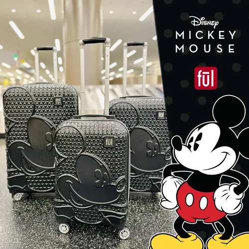 Vista 7 de FUL Mickey Mouse Disney - Juego de maletas para niños, color negro