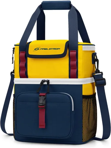 Vista 12 de Maelstrom Insulated Lunch Bag, Leakproof Lunch Box with Quick Access Lid Dual-layer Compartments, Multiple Pockets, Water-resistant, Shoulder