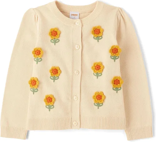 Vista 6 de Gymboree - Cárdigan de manga larga con botones frontales para bebés y niñas pequeñas