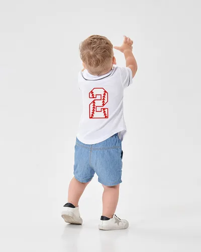 Vista 3 de Yuji Itadori Camiseta de béisbol para niños pequeños con calcetines de manga corta para niño y niña, camiseta de béisbol con números