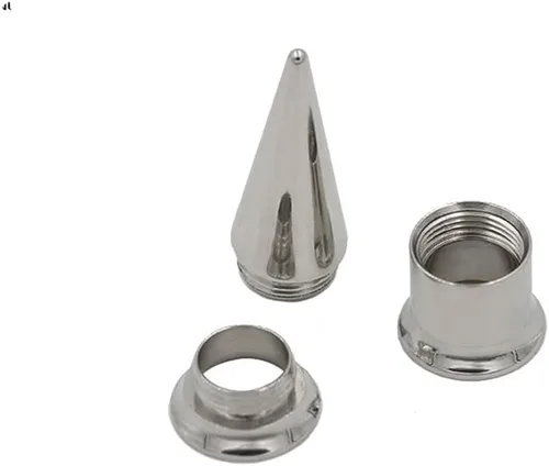 Vista 5 de NewZenro Fashion Spike Ear 2 Tapers Tapones de estiramiento de acero inoxidable quirúrgico 316 Túneles de oreja Tapones expansores de calibre