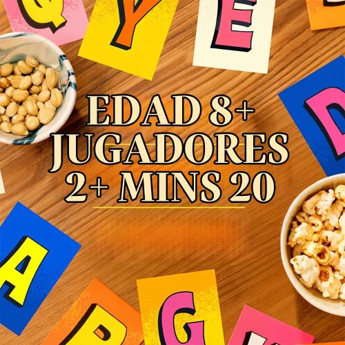 Vista 3 de Big Potato Juego de cartas para agarrar letras para niños y adultos