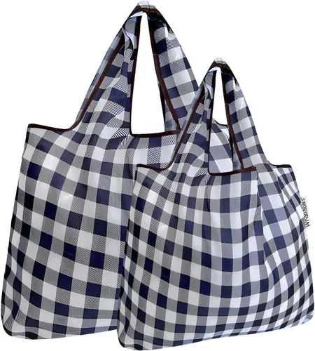 Vista 8 de Bowbear Bolsa de compras reutilizable de nailon plegable (juego de 2), cachemira colorida